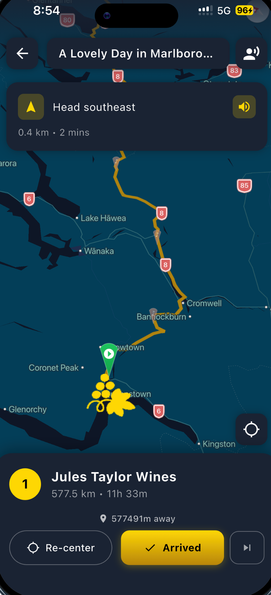 Wine Trails app β a live self-guided audio wine tour