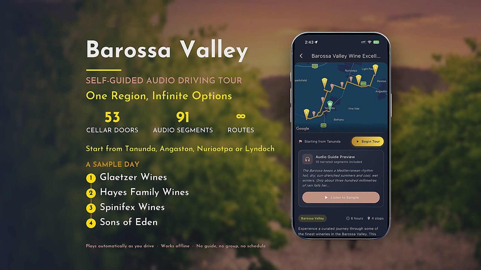 Barossa Valley self-guided wine tour