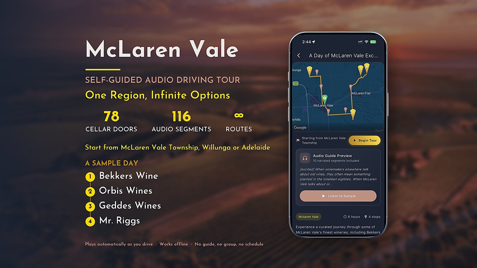 McLaren Vale self-guided wine tour