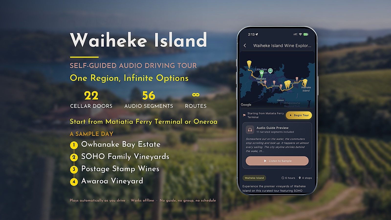 Waiheke Island wine trail listing cover