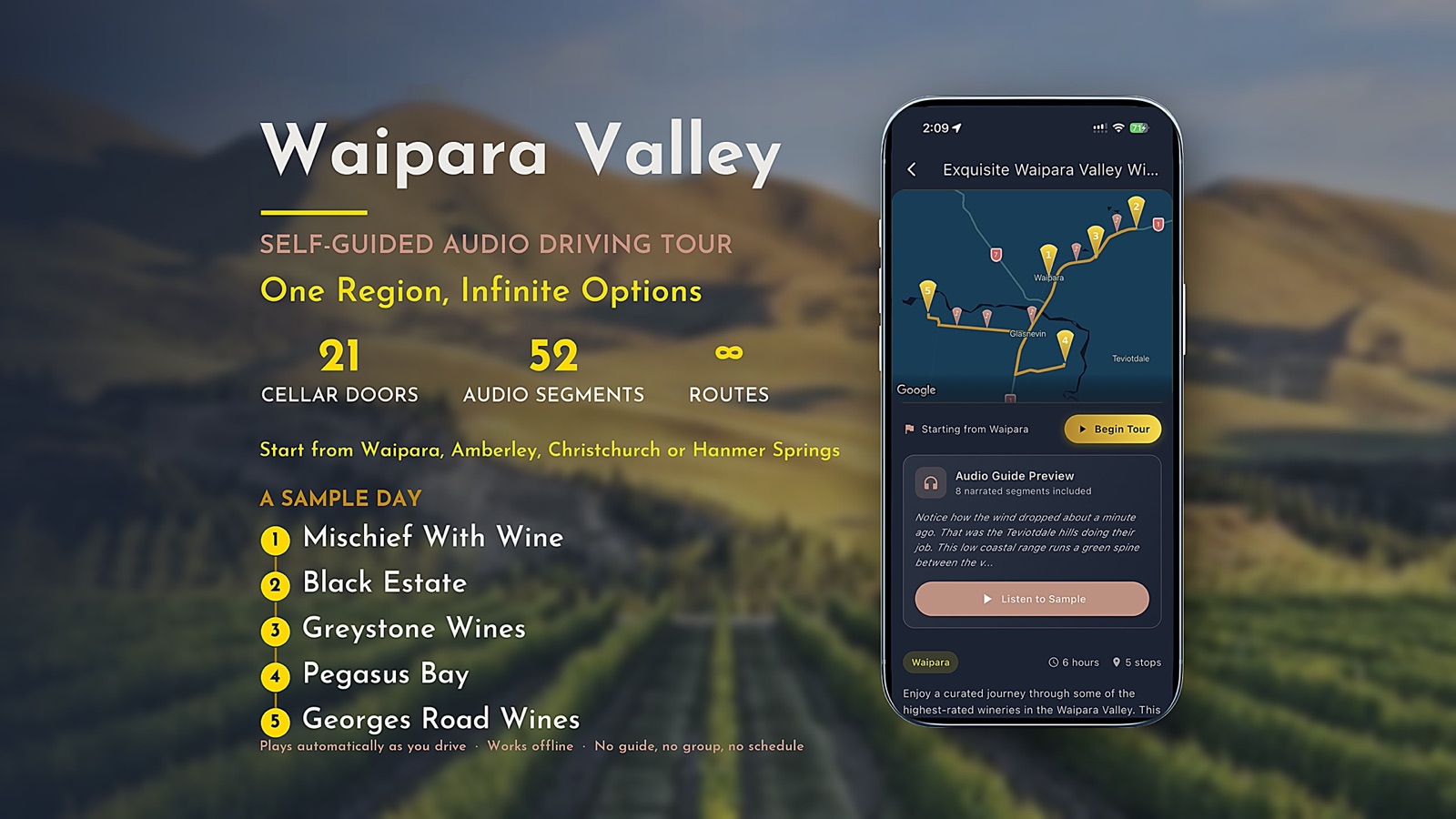 Waipara self-guided wine tour