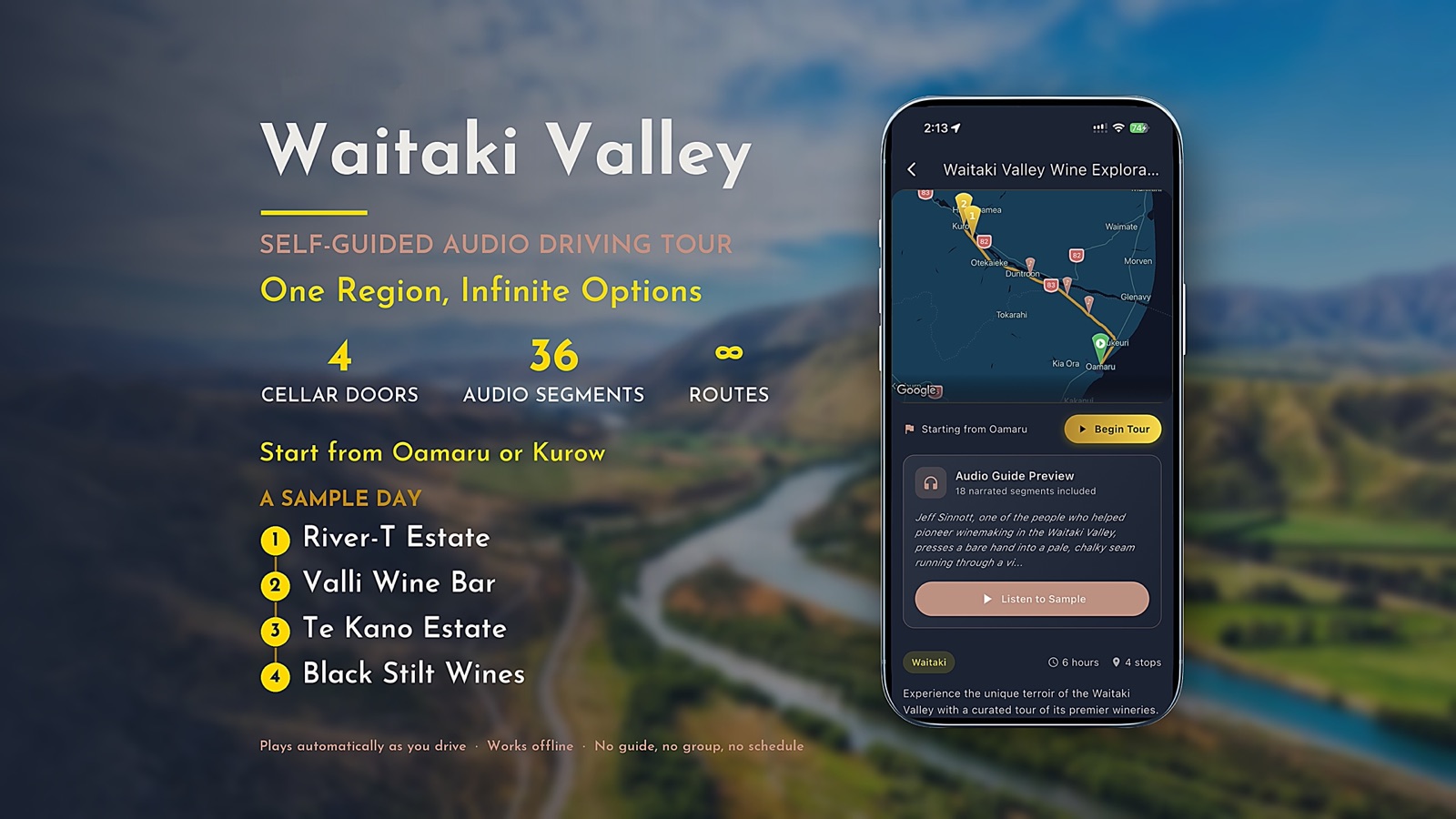 Waitaki Valley self-guided wine tour