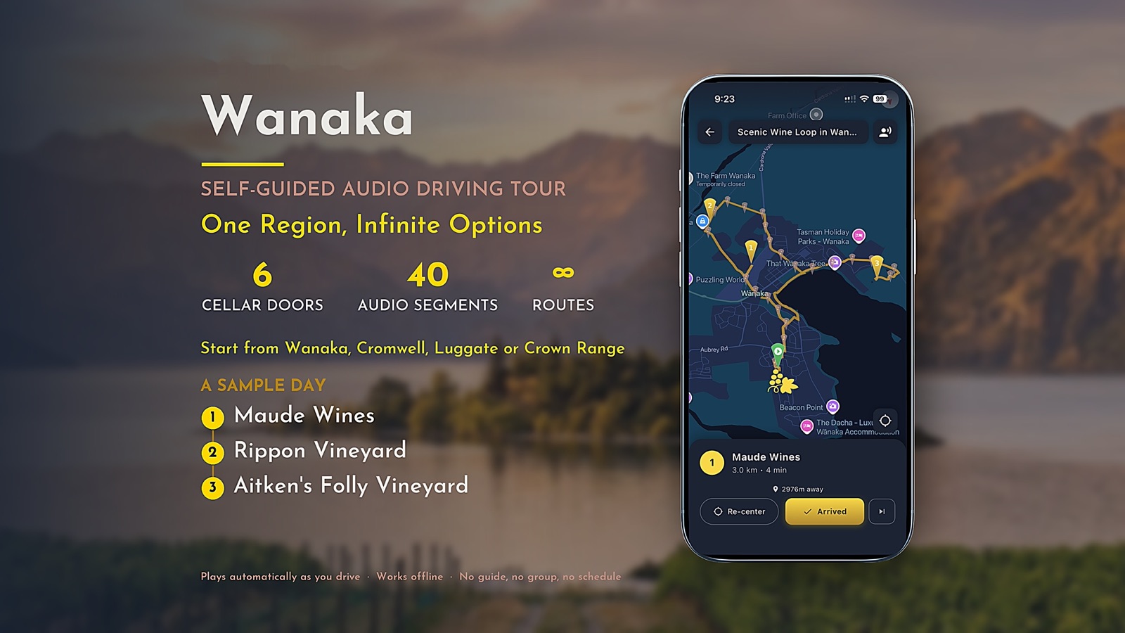 Wanaka self-guided wine tour