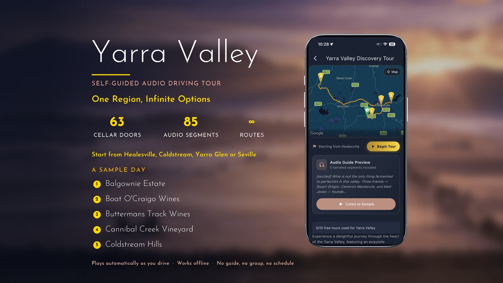 Yarra Valley self-guided wine tour